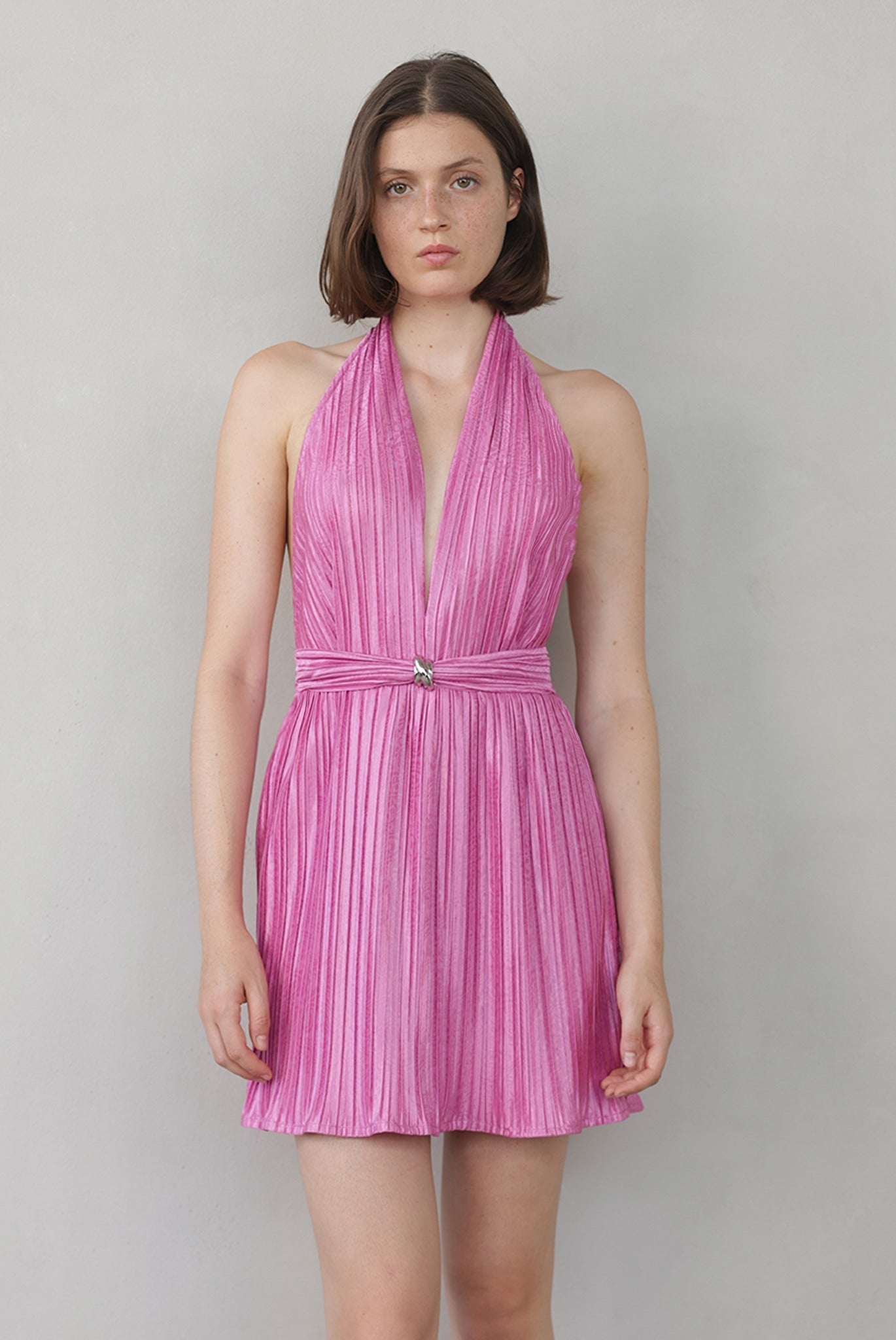 SABINA MUSAYEV - paisley_embossed_pleated_knit_fuchsia_pink_summer_26