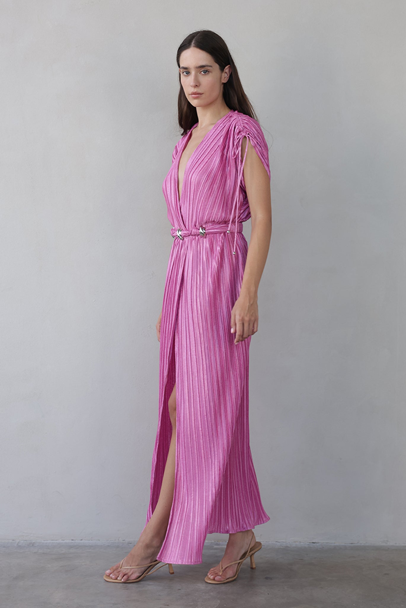 SABINA MUSAYEV - paisley_embossed_pleated_knit_fuchsia_pink_summer_26