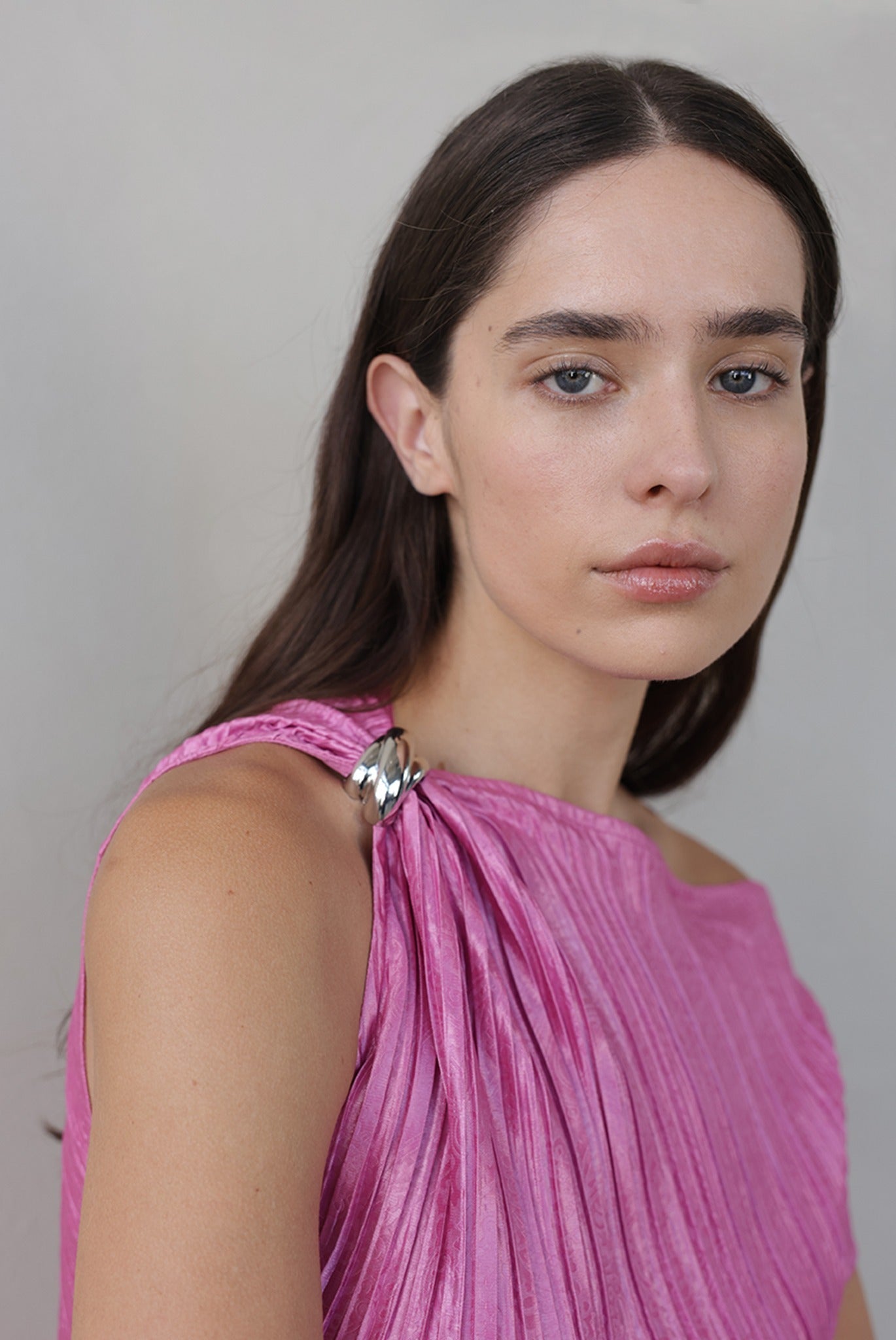 SABINA MUSAYEV - paisley_embossed_pleated_knit_fuchsia_pink_summer_26