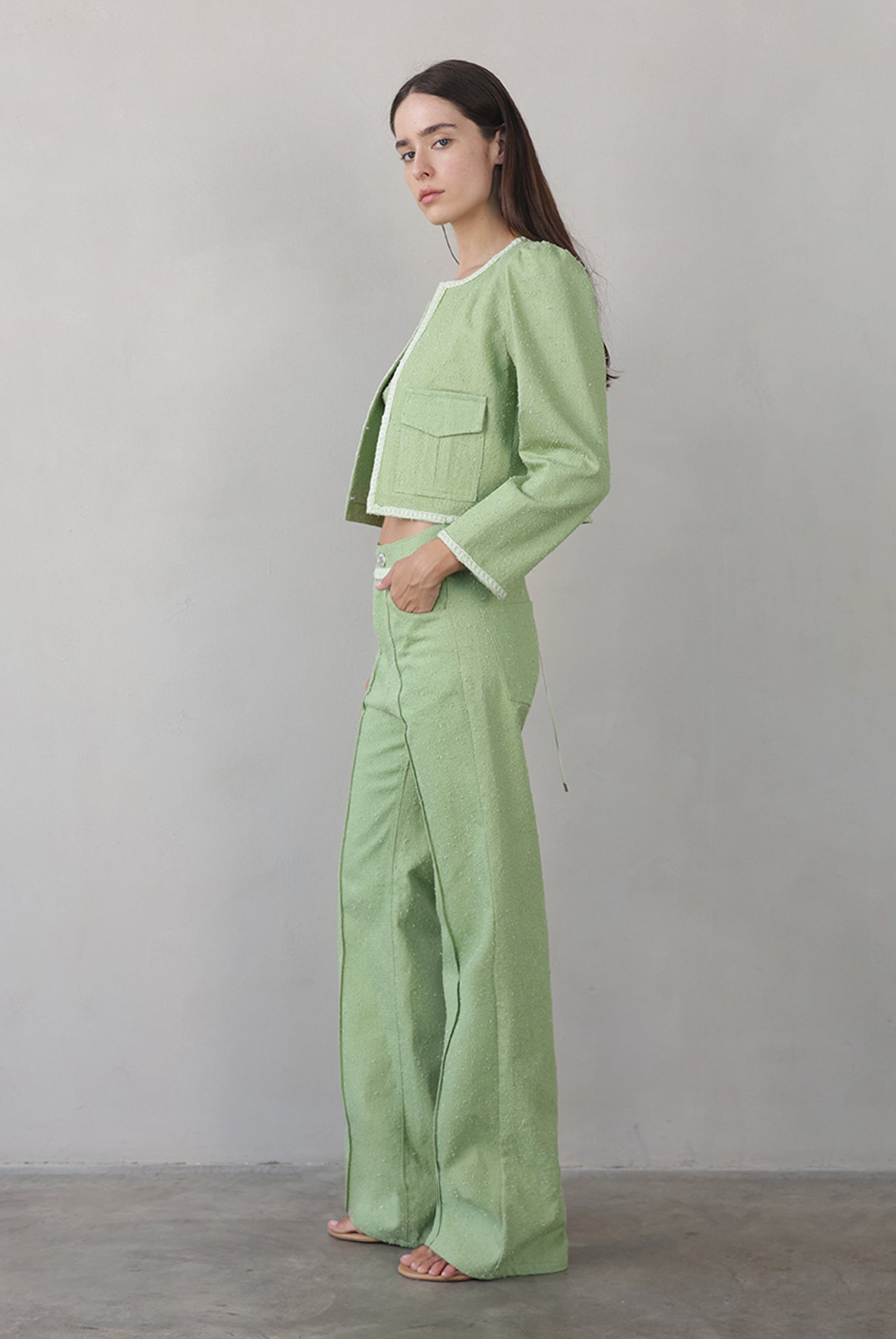 SABINA MUSAYEV - boucle_denim_matcha_summer_26