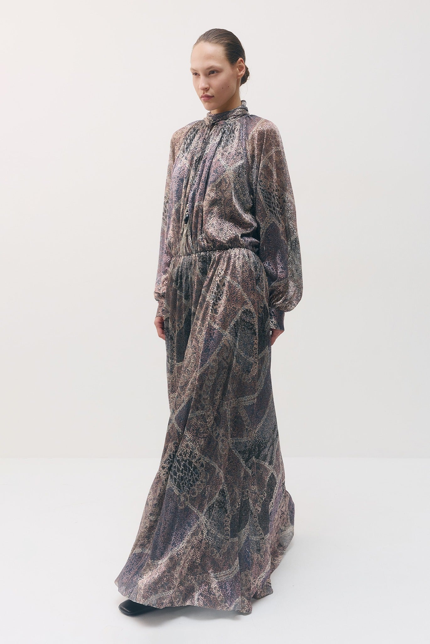 SABINA MUSAYEV - printed_ray_lurex_silver_purple_print_fw_26_27