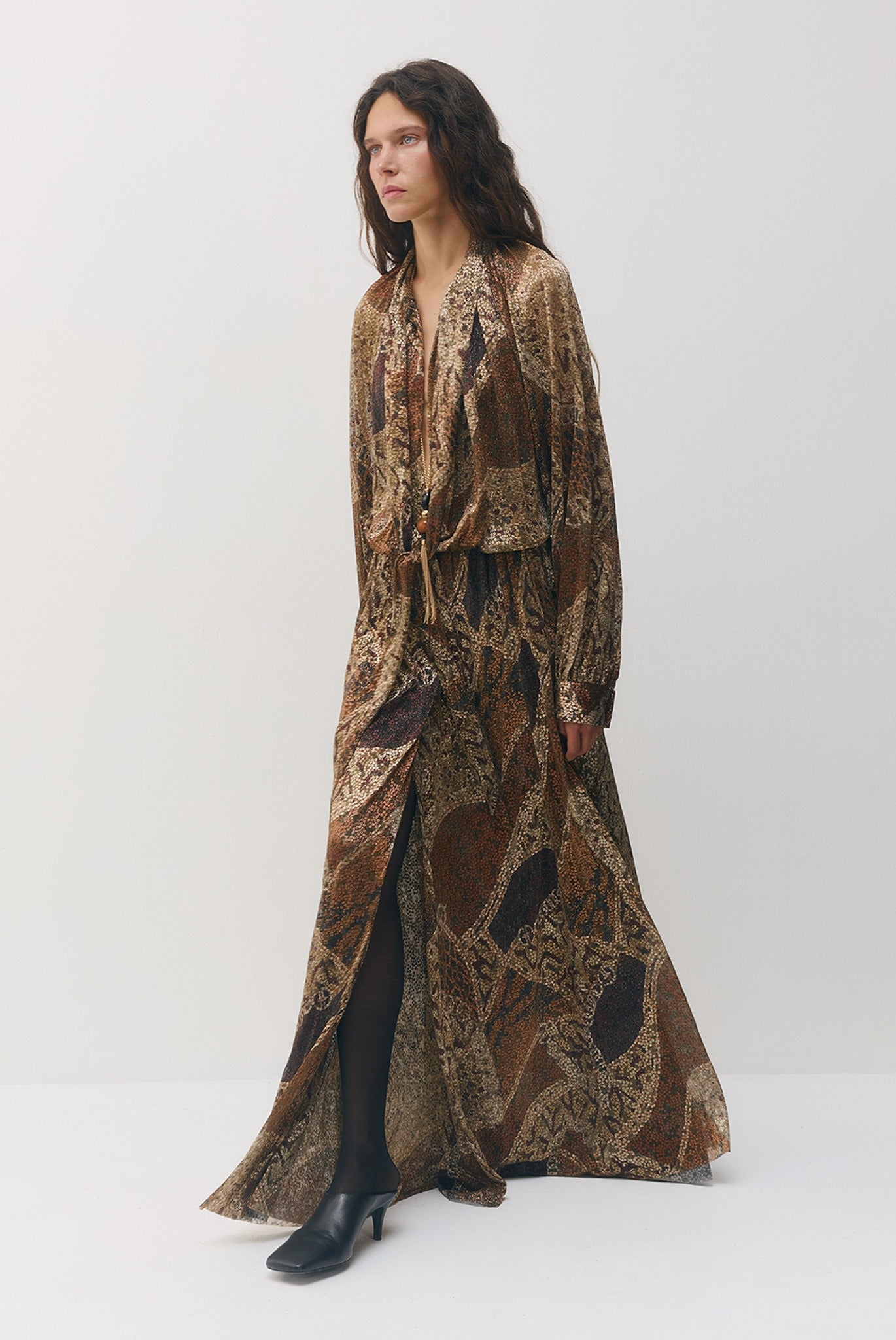 SABINA MUSAYEV - printed_ray_lurex_bronze_gold_print_fw_26_27