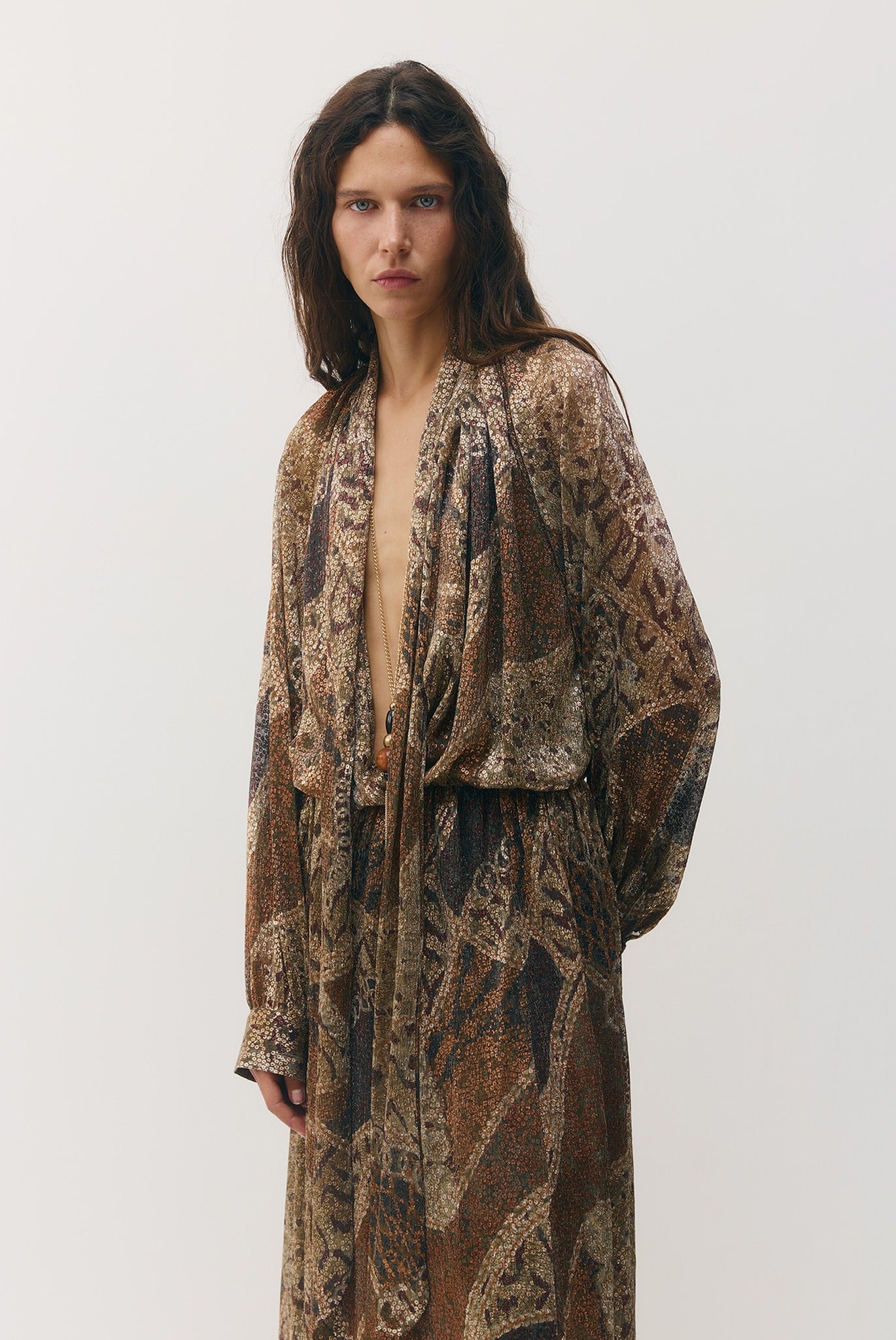 SABINA MUSAYEV - printed_ray_lurex_bronze_gold_print_fw_26_27