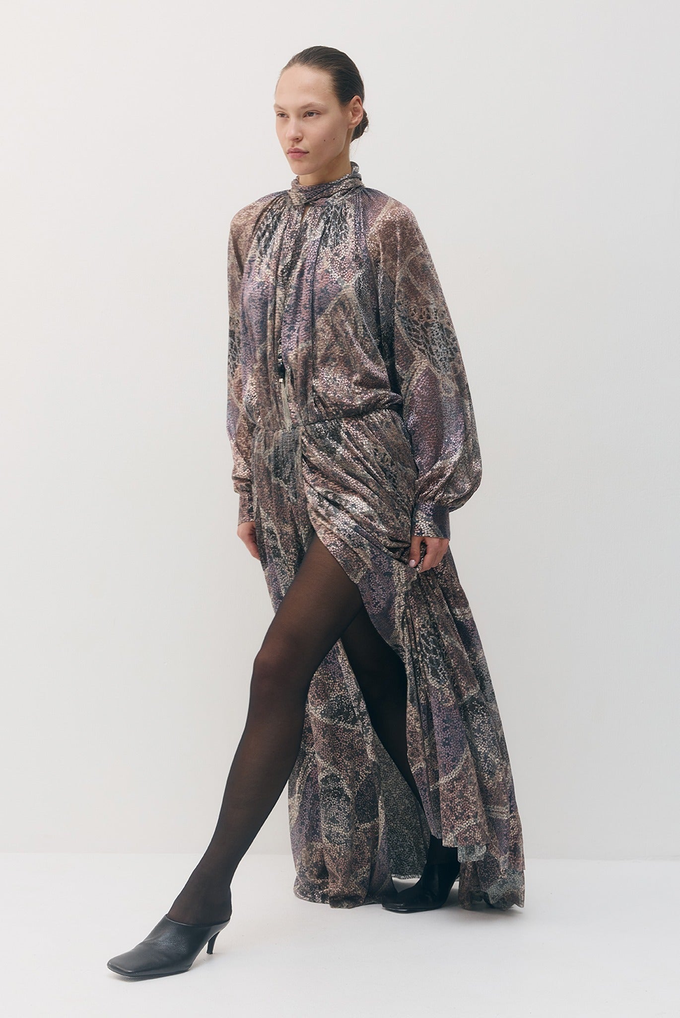 SABINA MUSAYEV - printed_ray_lurex_silver_purple_print_fw_26_27