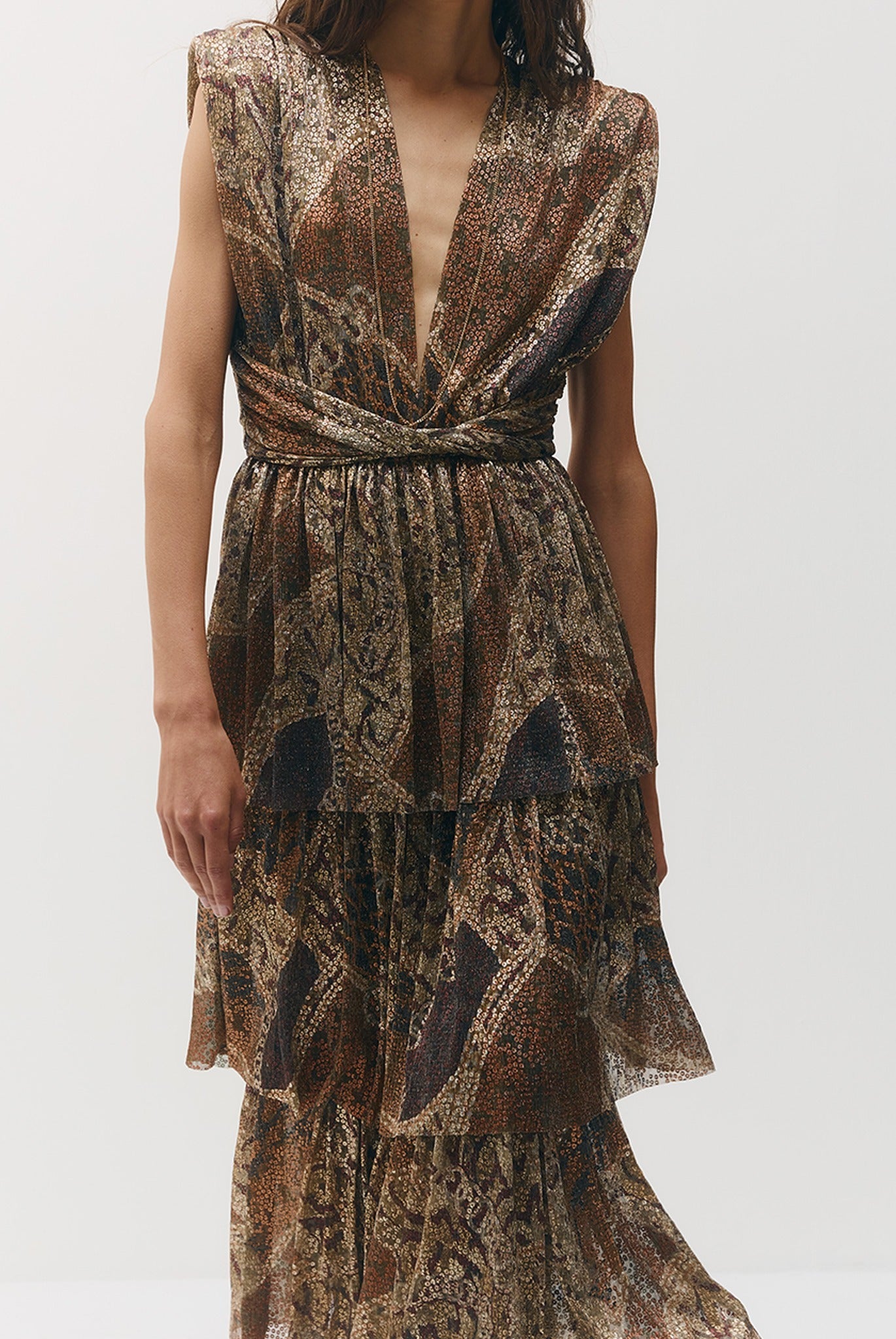 SABINA MUSAYEV - printed_ray_lurex_bronze_gold_print_fw_26_27