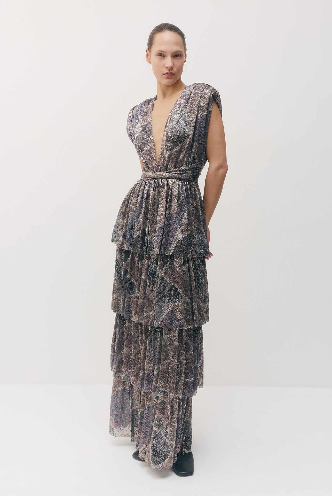 SABINA MUSAYEV - printed_ray_lurex_silver_purple_print_fw_26_27