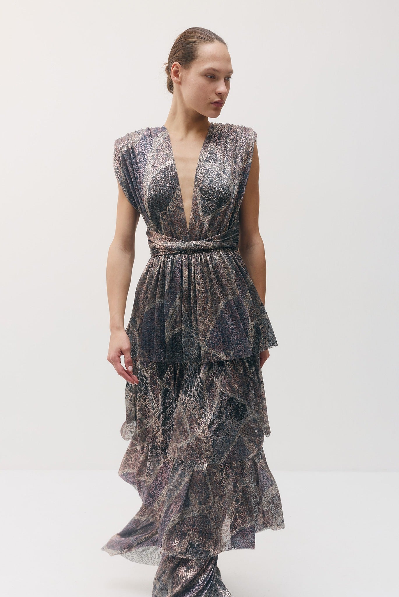 SABINA MUSAYEV - printed_ray_lurex_silver_purple_print_fw_26_27