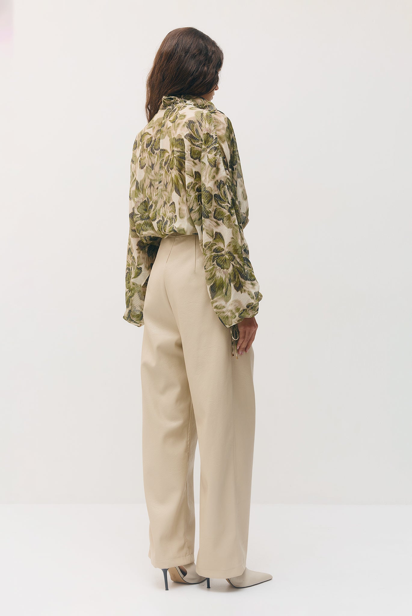 SABINA MUSAYEV - silk_blend_printed_chiffon_golden_olive_fw_26_27