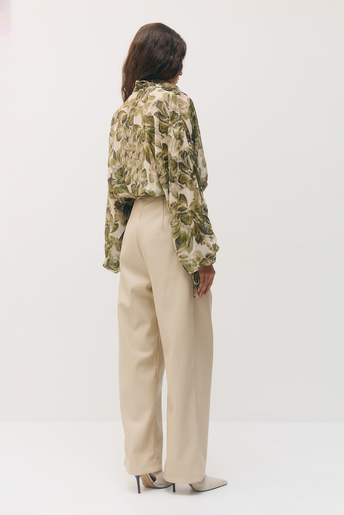 SABINA MUSAYEV - silk_blend_printed_chiffon_golden_olive_fw_26_27
