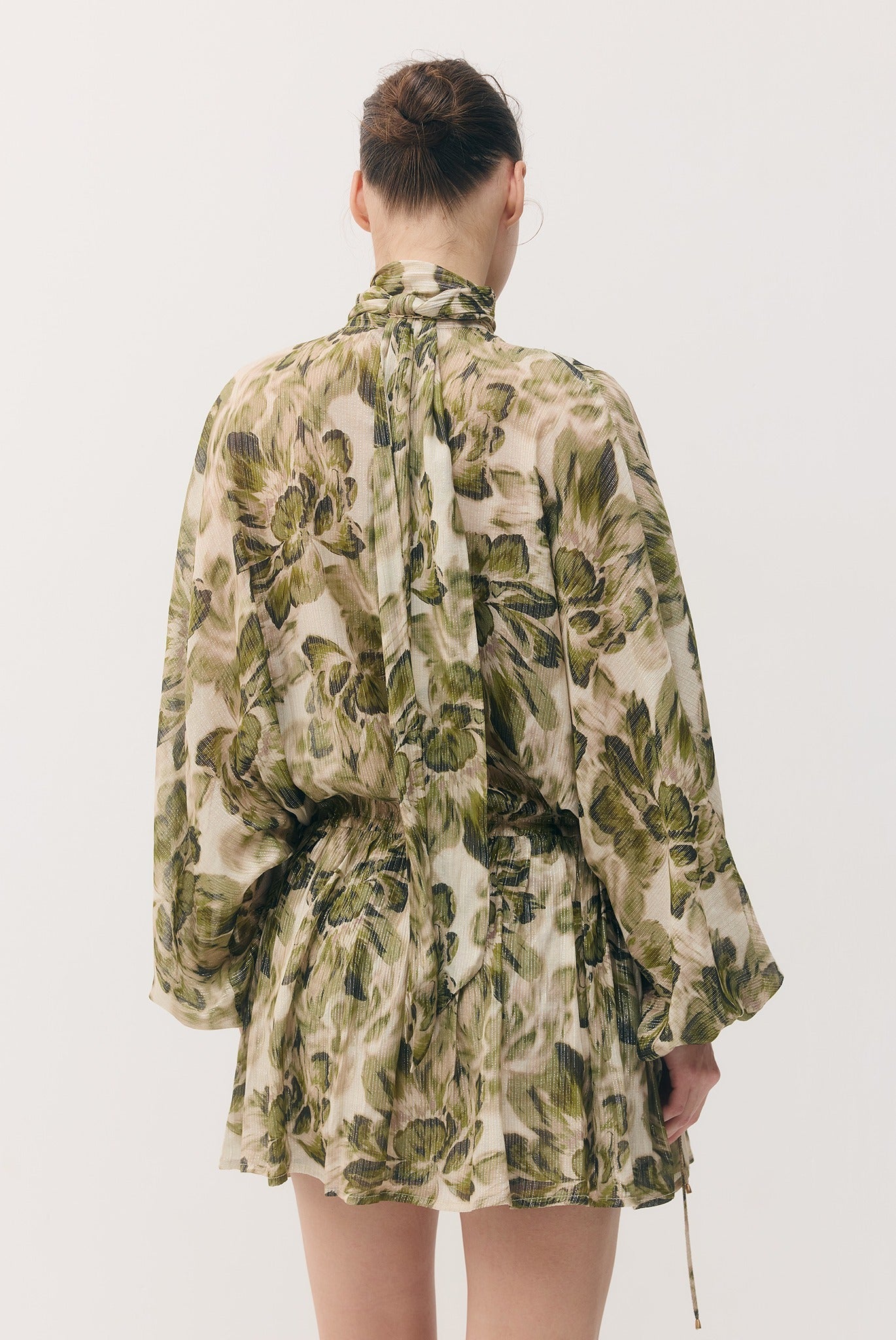 SABINA MUSAYEV - silk_blend_printed_chiffon_golden_olive_fw_26_27