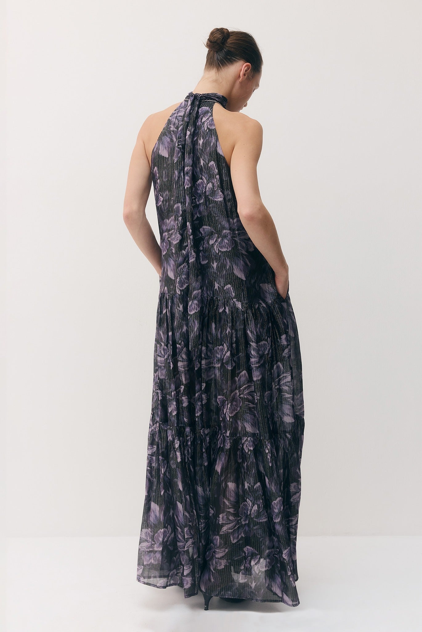 SABINA MUSAYEV - silk_blend_printed_chiffon_smokey_purple_fw_26_27