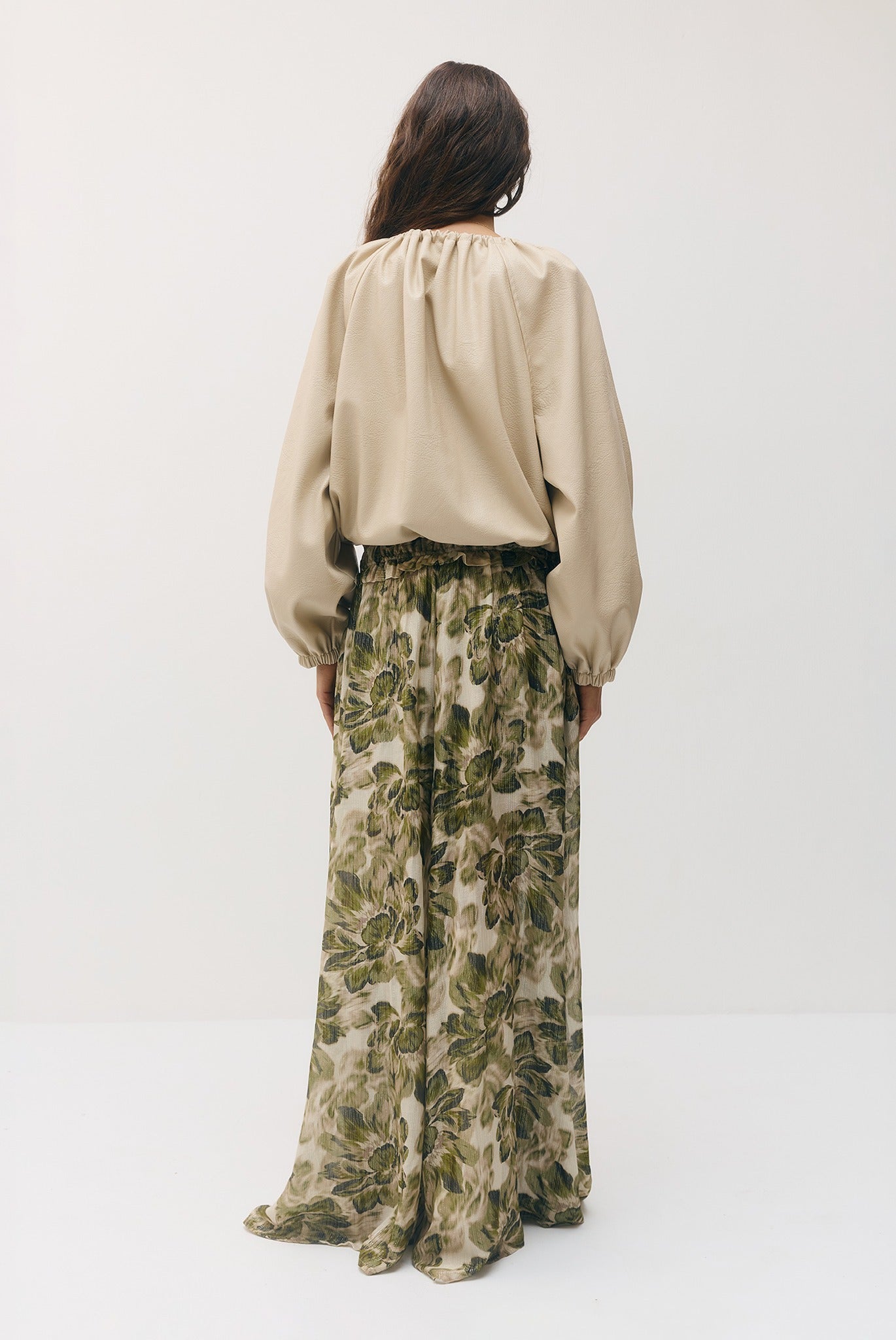 SABINA MUSAYEV - silk_blend_printed_chiffon_golden_olive_fw_26_27