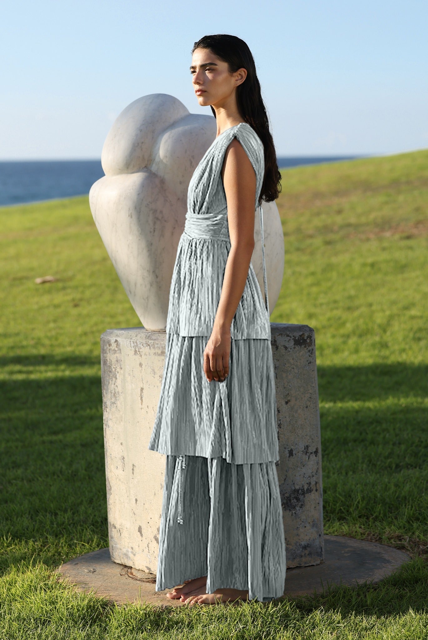 SABINA MUSAYEV - pleated_knit_w_gold_foil_sky_silver_pre_fall_26_27