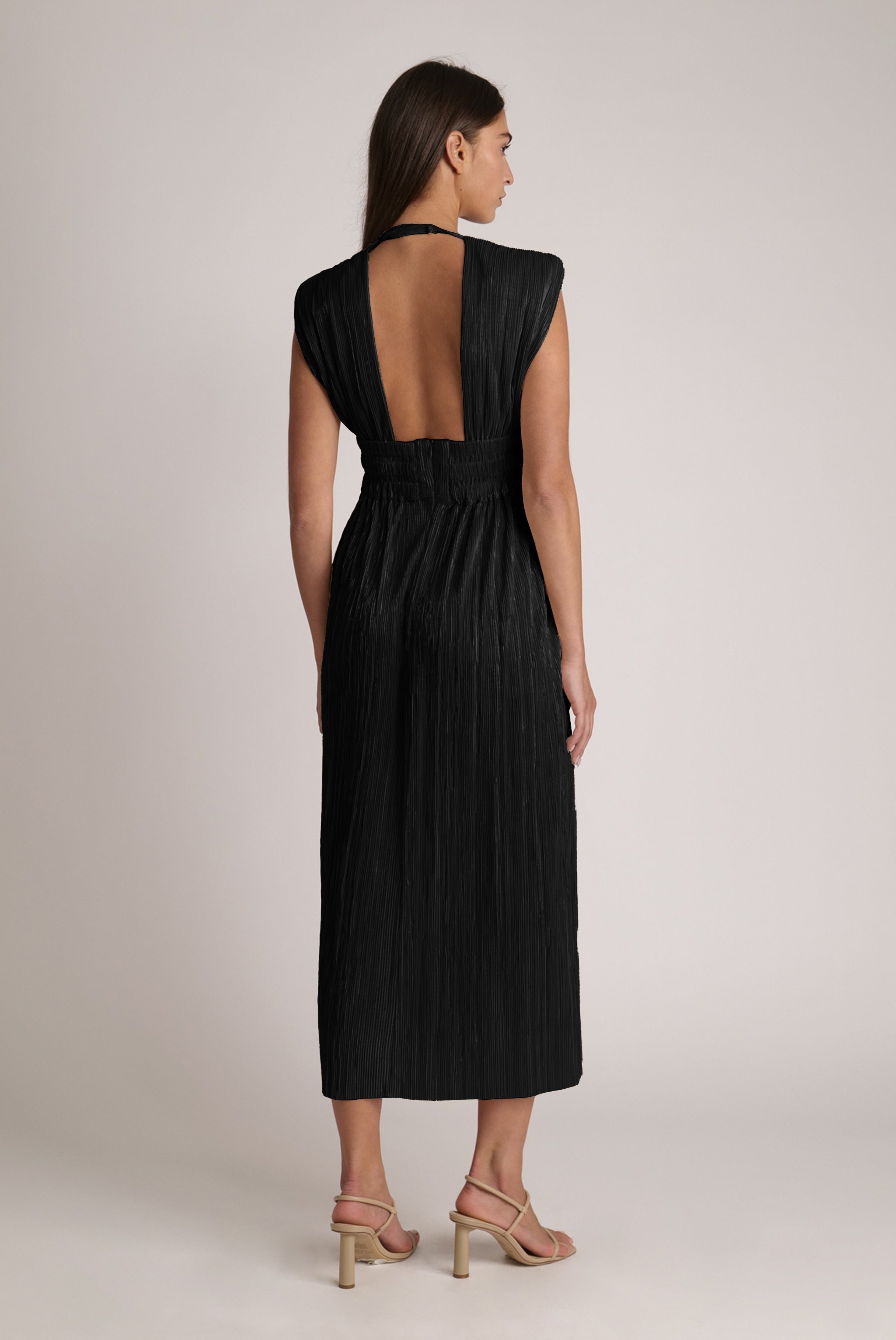 SABINA MUSAYEV - pleated_knit_w_foil_black_spring_24