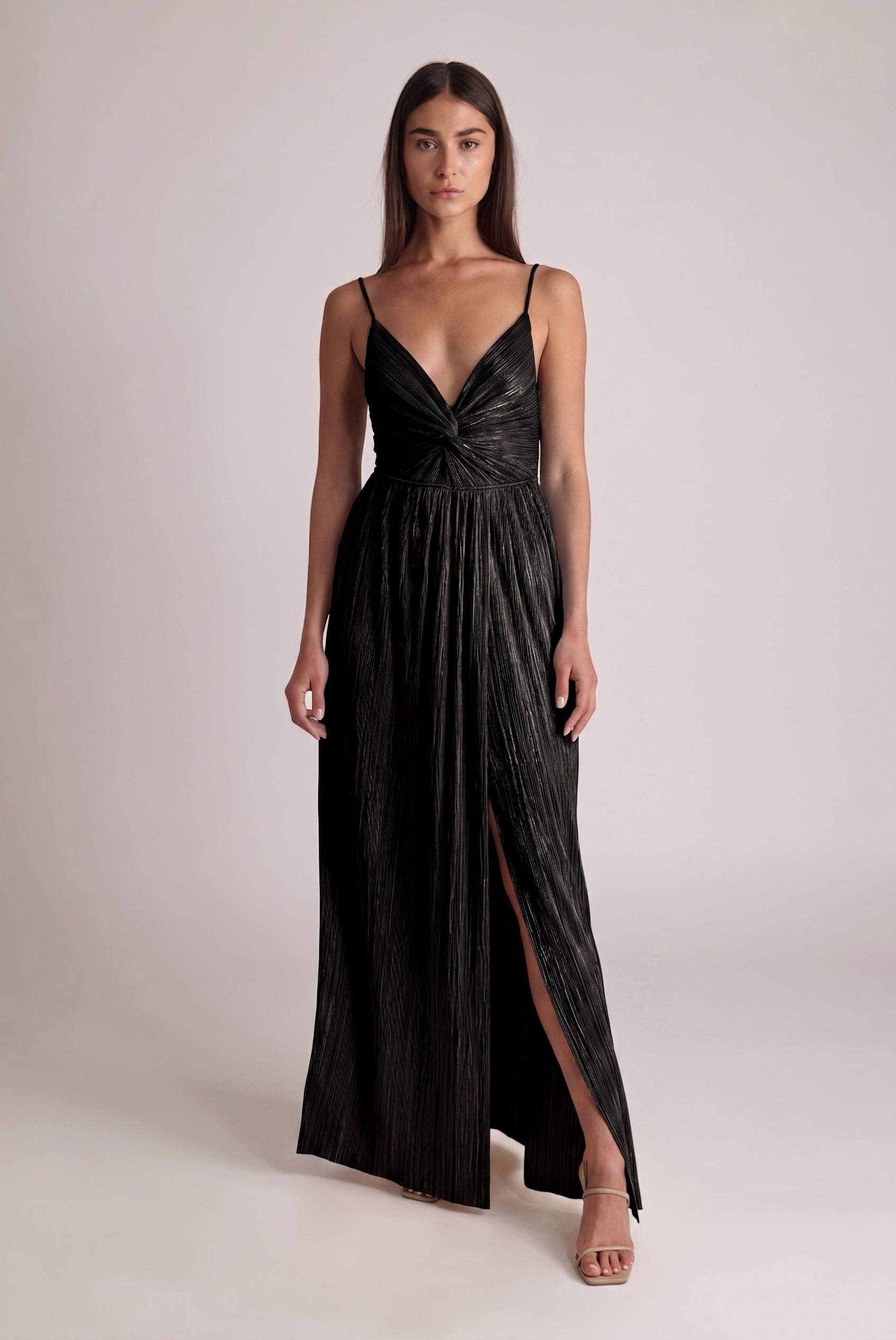 SABINA MUSAYEV - pleated_knit_w_foil_black_spring_24