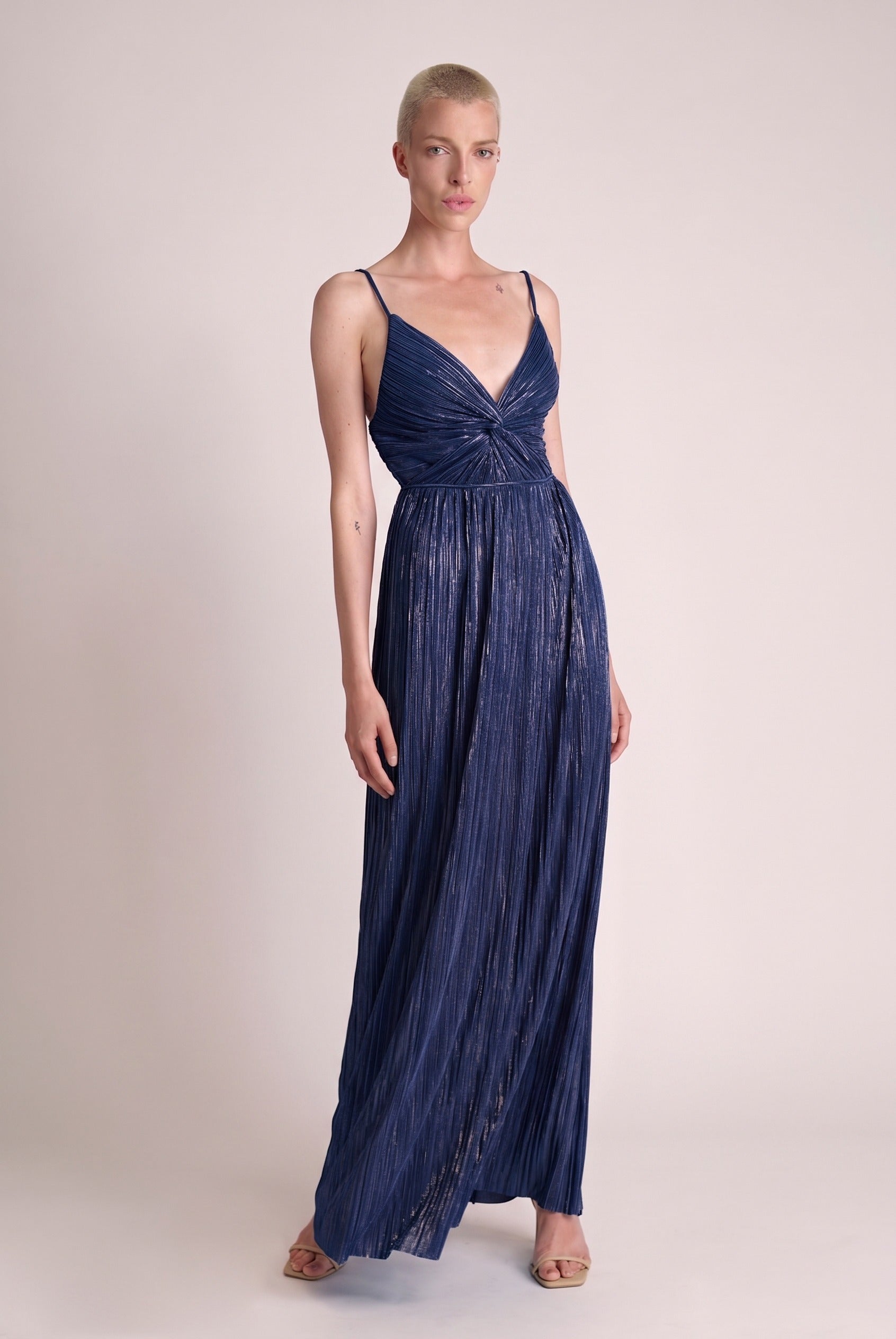 SABINA MUSAYEV - pleated_knit_w_foil_navy_spring_24