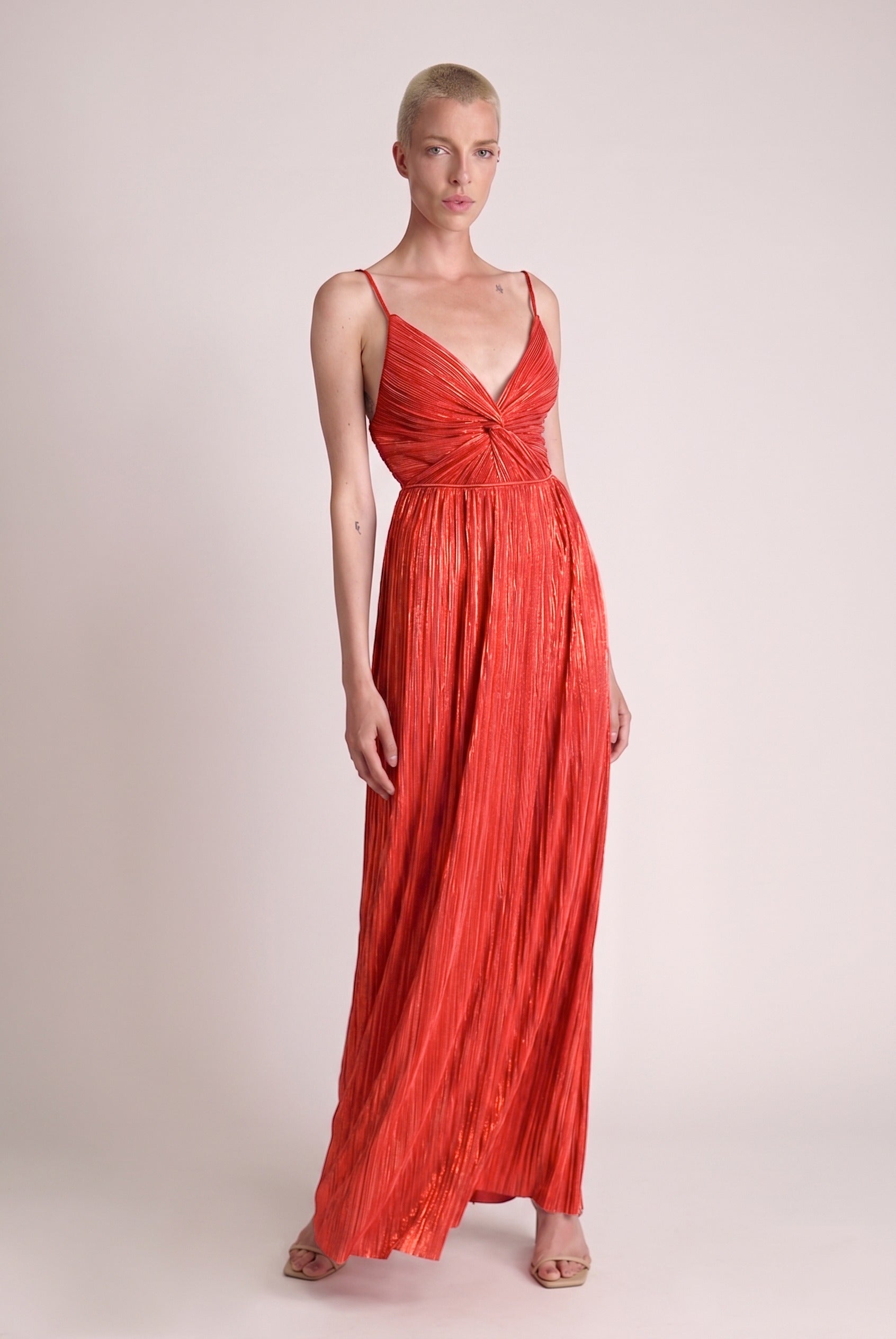 SABINA MUSAYEV - pleated_knit_w_foil_radiant_red_spring_24